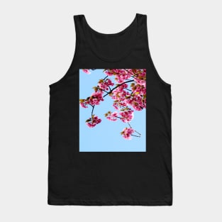 Pink flowers against blue sky Tank Top